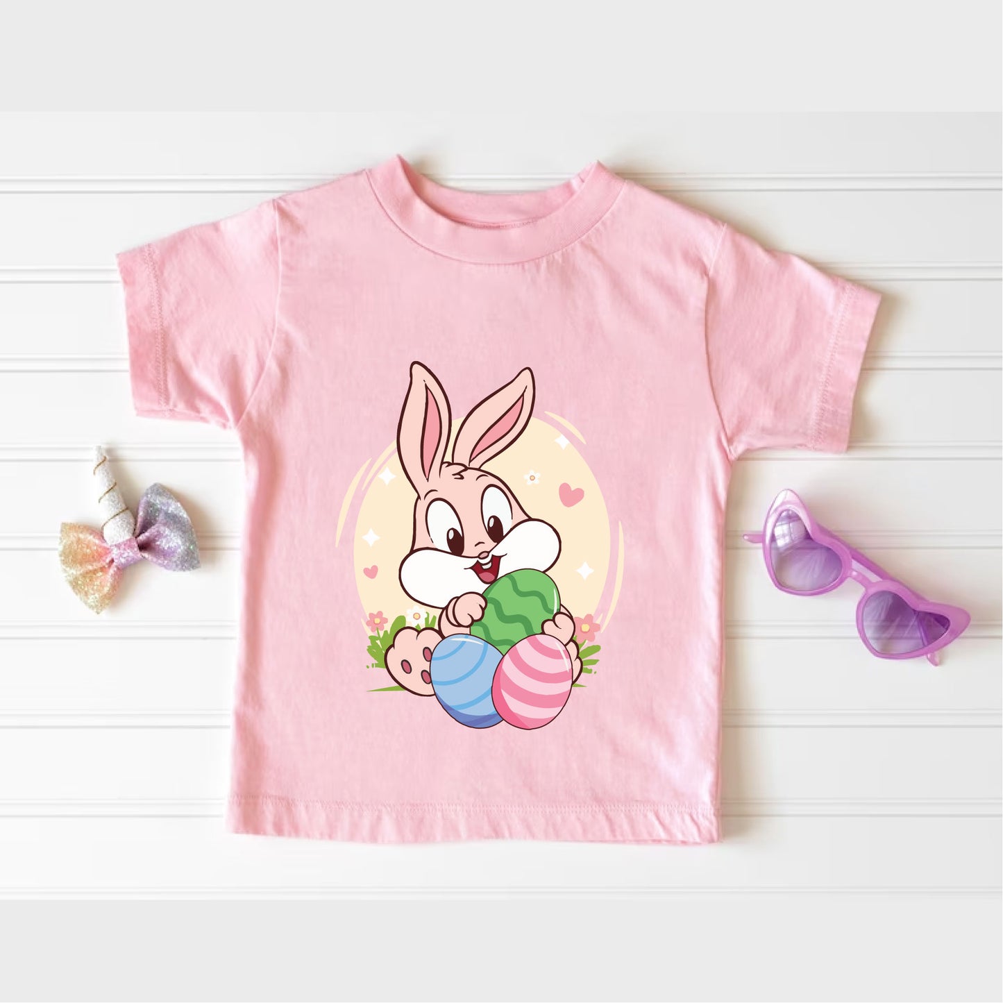 Bunny & Eggs Kids Tee: Spring Fun!