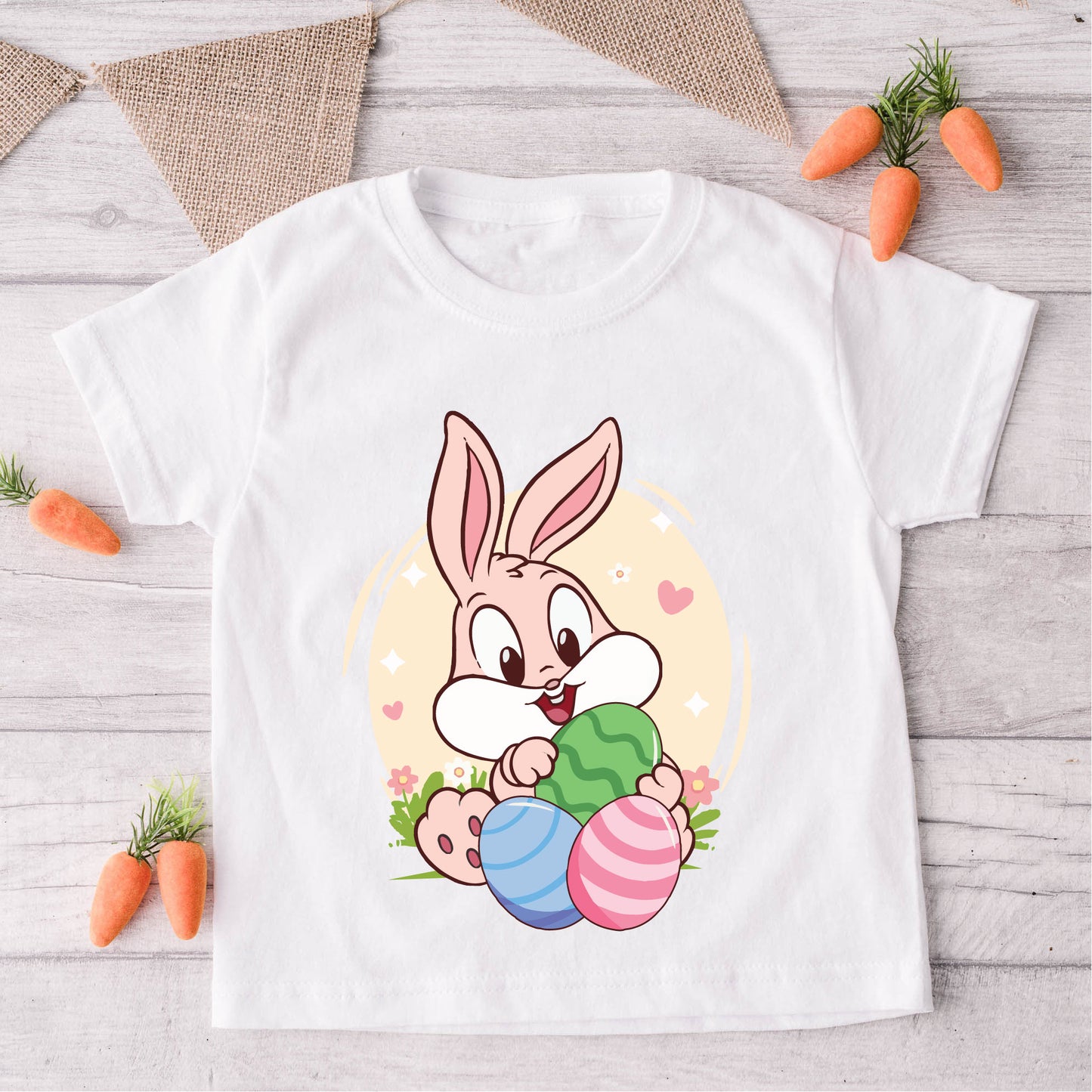 Bunny & Eggs Kids Tee: Spring Fun!