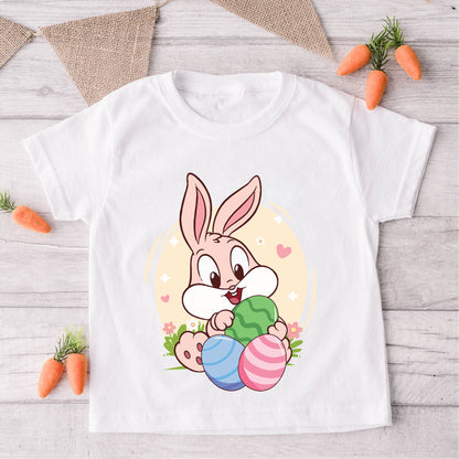 Bunny & Eggs Kids Tee: Spring Fun!